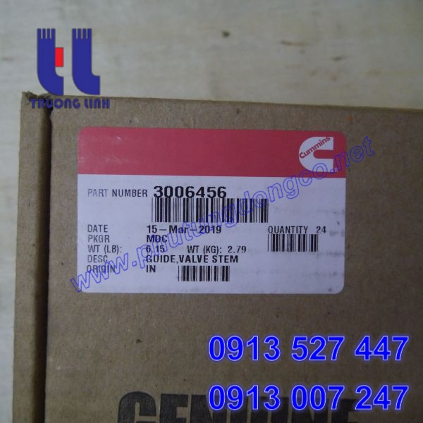 3006456, Ống dẫn hướng xupap động cơ Cummins NTA855, NH855, VT28
