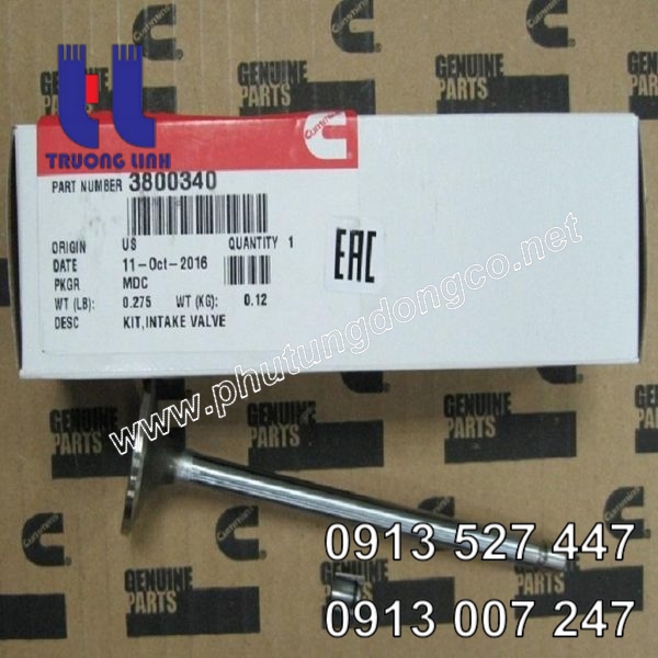 Xupap nạp động cơ Cummins QSC8.3 3800340