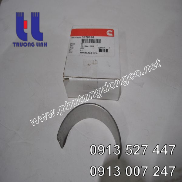 Bạc lót (STD) trục khuỷu động cơ Cummins 4BT3.9 3978820