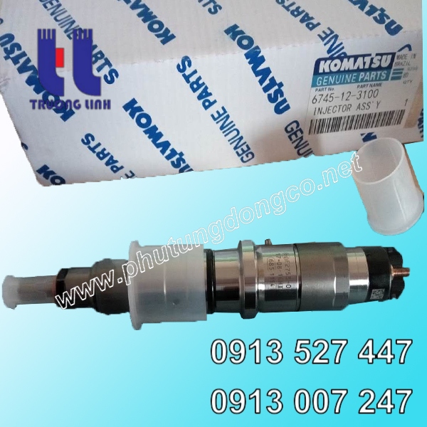 Vòi phun nhiên liệu động cơ Komatsu SAA6D114E-3 xe đào PC300-8