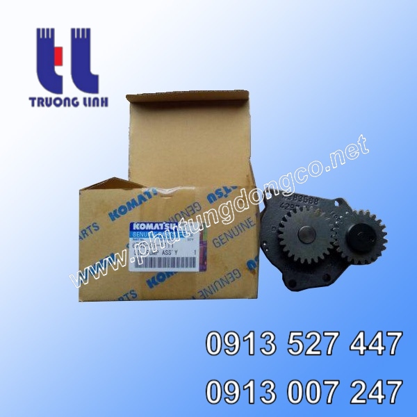 Bơm dầu bôi trơn động cơ Komatsu SAA6D114E xe đào PC300-7, 6745-51-1111