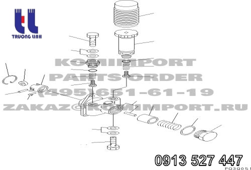 Fuel feed pump, Fuel injection pump Komatsu SAA6D102, PC200-7