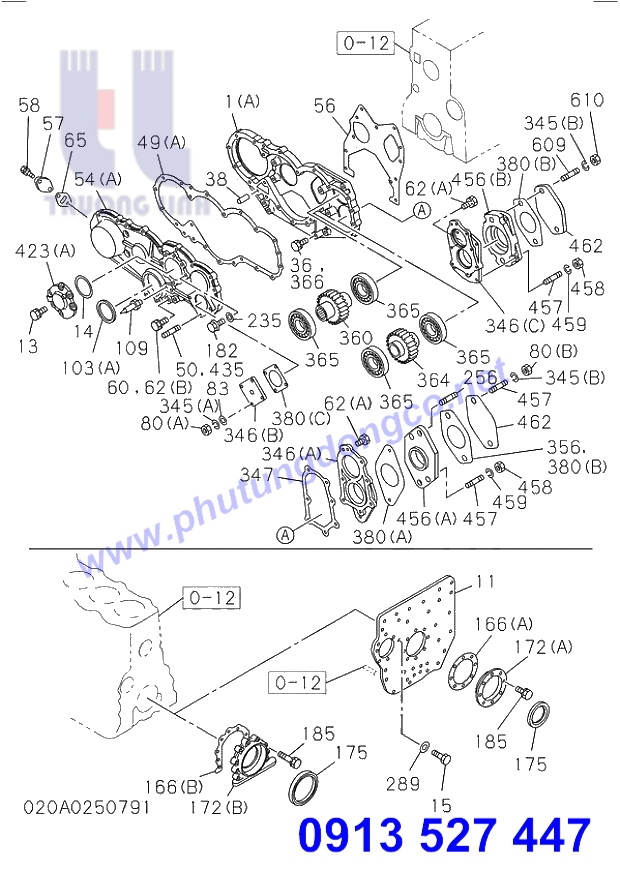 PHỤ TÙNG XE ĐÀO HITACHI ZX130