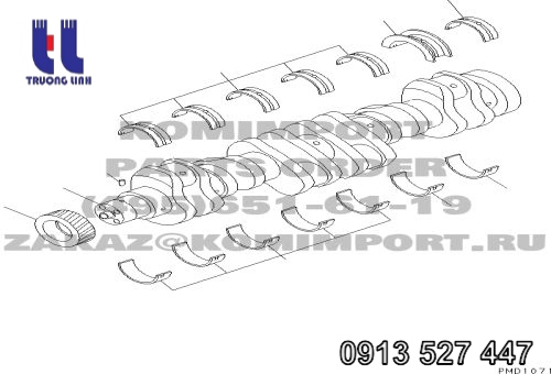 Trục khuỷu động cơ Komatsu SAA6D102 xe đào PC200-7