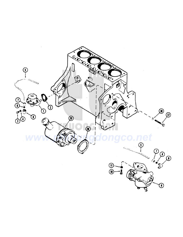 Bơm nhiên liệu động cơ case 188 - case spare parts genuine