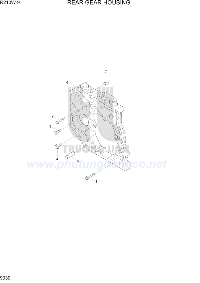 Housing gear động cơ QSB6.7 - Phụ tùng xe đào hyundai R210W-9